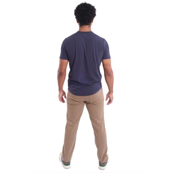 The Perfect Jean NYC Athletic Fit Denkhaki Denim Jeans Mens 32x28 Dark Khaki New - Picture 2 of 14